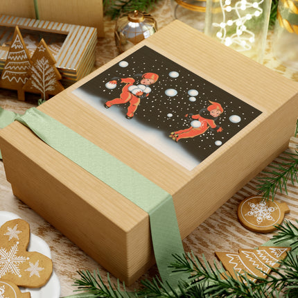 Festive Snowball Kiss-Cut Stickers (4 Sizes)