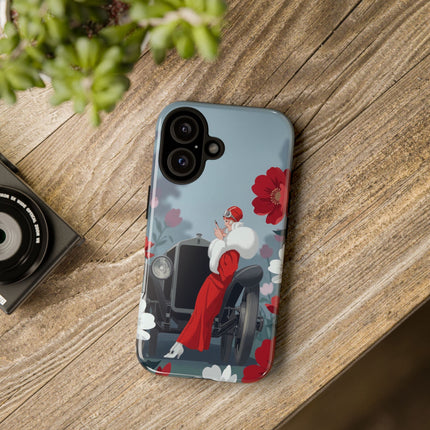 🚗🌺 The Lady Of The Grand Touring Car Phone Case – Art Deco Motoring Elegance