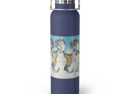Reproduction of Ladies in Blue by Emile Gilliéron Copper Vacuum Insulated Bottle, 22oz