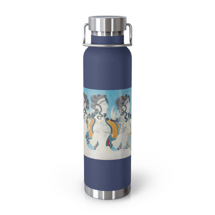 Reproduction of Ladies in Blue by Emile Gilliéron Copper Vacuum Insulated Bottle, 22oz