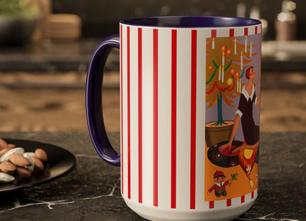 Art Deco Christmas Colorful Mugs (11oz, 15oz)