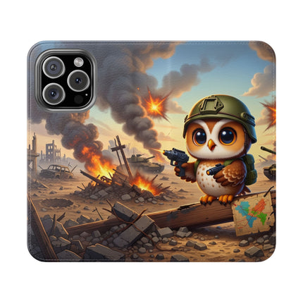 🦉🌟 The Owl on the Front Lines Flip Case – Courage & Quiet Strength
