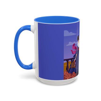 The Dawn Serenade Colorful Mug (11oz, 15oz) – Rooster Beauty, Morning Charm & Art Deco Elegance