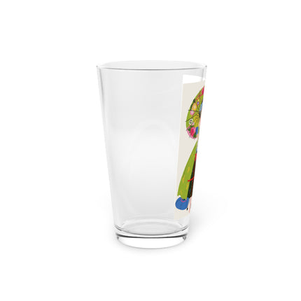 Lady with the Golden Fish Pint Glass – Whimsical Fashion & Playful Fantasy