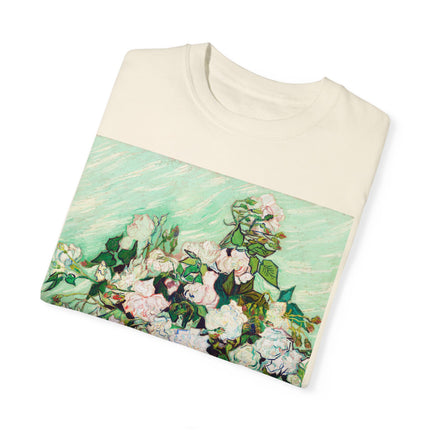 Roses by Vincent Van Gogh Unisex Garment-Dyed T-shirt