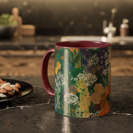 Flowers on the Mountain by August Babberger Colorful Mugs (11oz, 15oz)
