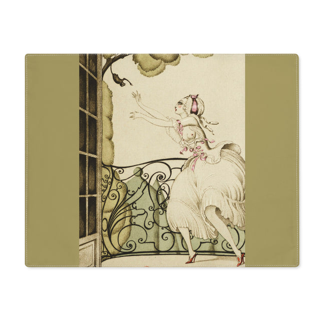Sur talons rouges (On Red Heels) pl 02 by Gerda Wegener Placemat, 1pc