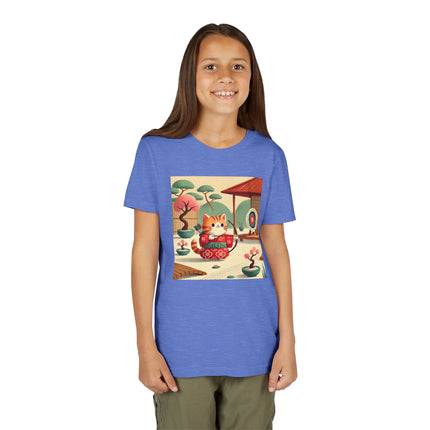 Archer Kitten in the Zen Garden Youth Short Sleeve Tee