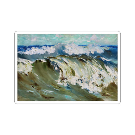 The Wave by Karl Hagemeister Kiss-Cut Stickers (4 Sizes)
