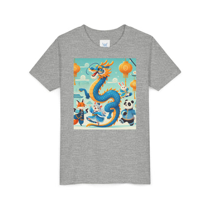 Blue & Gold Dragon Festival Parade Youth Short Sleeve Tee