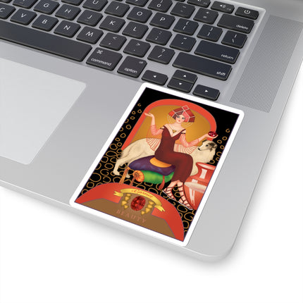January & Garnet (from the Gem Series) by Sofia Chiostri Kiss-Cut Stickers (4 Sizes)