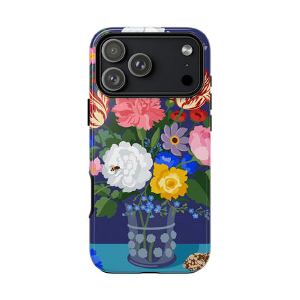 Midnight Floral Bouquet Phone Case – Vibrant Blooms & Enchanted Garden