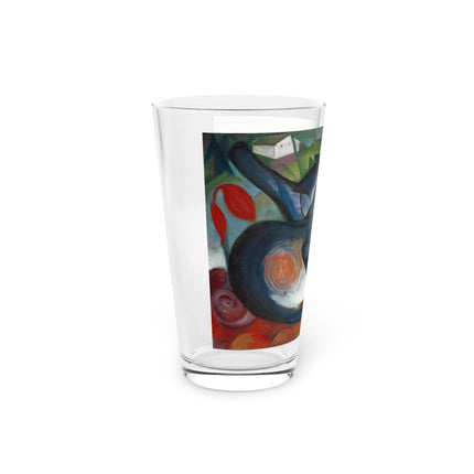 Two Cats, Blue and Yellow by Franz Marc Glass, 16oz