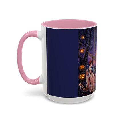 🌙🎃 Moonlit Mischief In The Pumpkin Grove Colorful Mug – Whimsical Halloween Fantasy