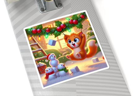 Naughty or Nice Kitten Kiss-Cut Stickers (4 Sizes)