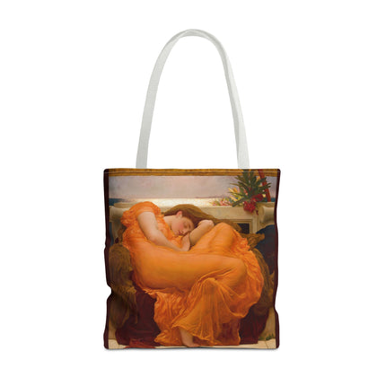 Flaming June by Frederic Leighton Tote Bag (AOP)