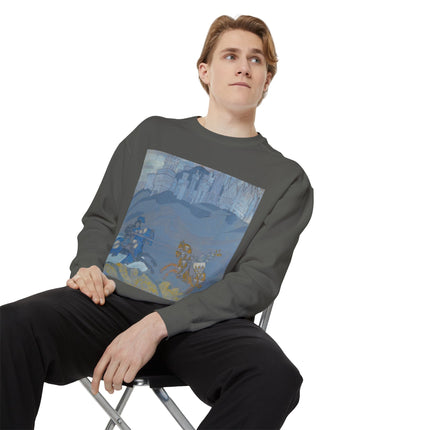 The Duel by Nicholas Roerich Unisex Garment-Dyed Sweatshirt