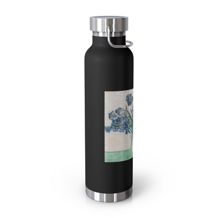 Irises by Vincent Van Gogh Copper Vacuum Insulated Bottle, 22oz