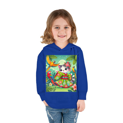 Parrot Dance of the Geisha Kitten Toddler Pullover Fleece Hoodie