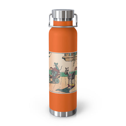 Mischievous Mice on Wheels Copper Vacuum Insulated Bottle, 22 oz