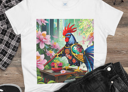 Cyberpunk Rooster Cotton Tee