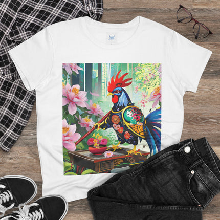 Cyberpunk Rooster Cotton Tee