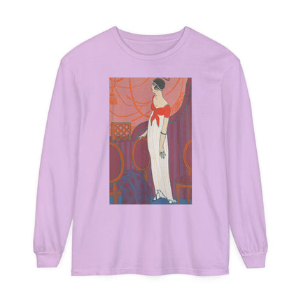 L’Entracte by Georges Lepape Garment-dyed Long Sleeve T-Shirt