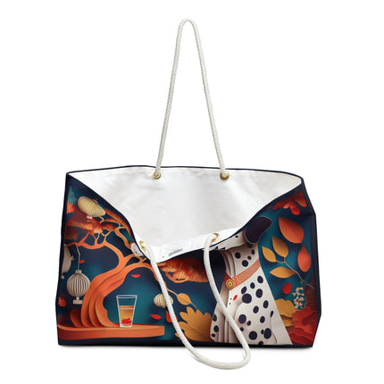Dalmatian at an Autumn Bonsai Weekender Bag