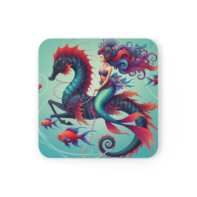 Mermaid & Sea Dragon Coaster – Ocean Guardian & Mythic Beauty