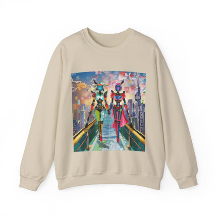 Cyber Punk Robot Models Unisex Heavy Blend™ Crewneck Sweatshirt