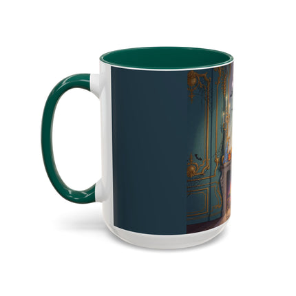 🕯️🎃 The Moonlit Manor Drawing Room Colorful Mug – Elegant Halloween Charm