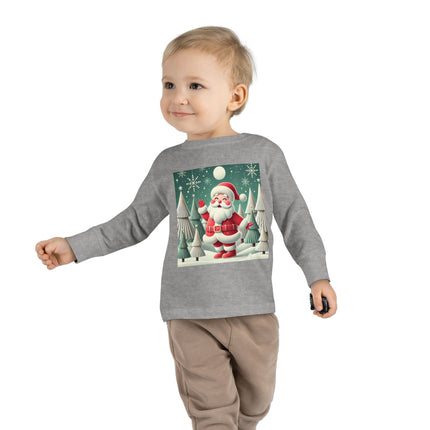 Santa's Joyful Night Toddler Long Sleeve Tee