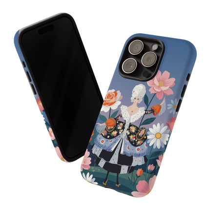 🌸🎀 The Grand Floral Promenade Phone Case – Art Deco Fashion Fantasy