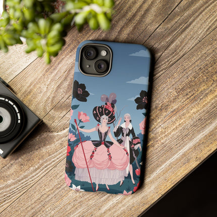 🌹🎭 The Rose Masquerade Promenade Phone Case – Art Deco Floral Elegance