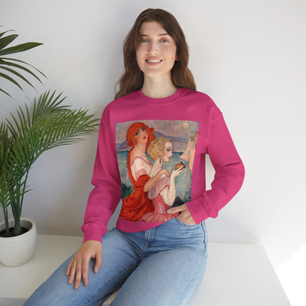 Sur la Route d'Anacapri by Gerda Wegener Heavy Blend™ Crewneck Sweatshirt
