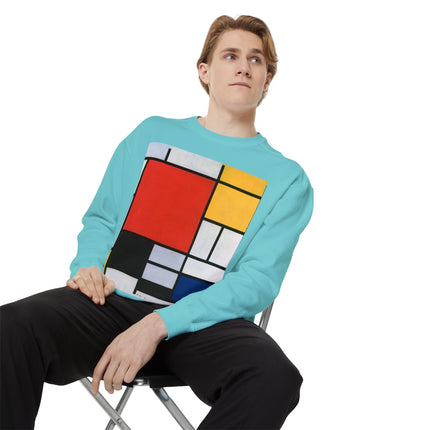 Composition with Red, Yellow, Blue, and Black by Piet Mondrian Garment-Dyed Sweatshirt