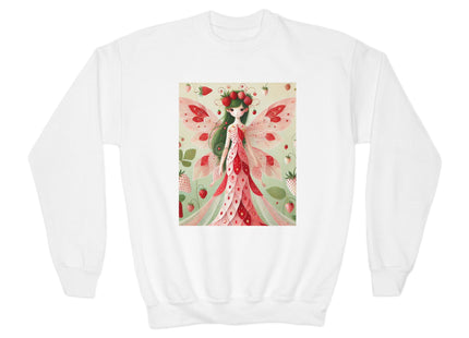 Strawberry Fairy Delight Youth Crewneck Sweatshirt