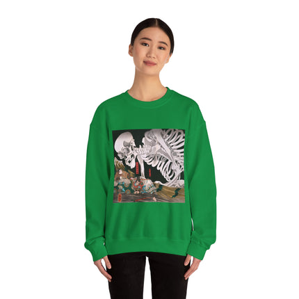 Mitsukuni Defying the Skeleton Spectre by Utagawa Kuniyoshi Heavy Blend™ Crewneck Sweatshirt
