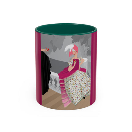 The Red Bird Colorful Mugs – Gentle Storybook Charm & Elegant Whimsy