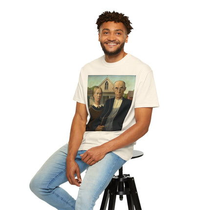 American Gothic by Grant Wood Unisex Garment-Dyed T-shirt