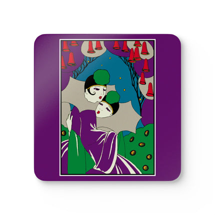 Two Pierrots Corkwood Coaster Set