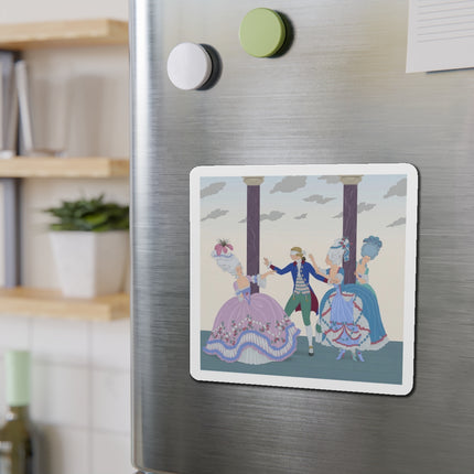 🎭🌸 Blindman’s Bluff Die-Cut Magnets – Rococo Courtship Whimsy