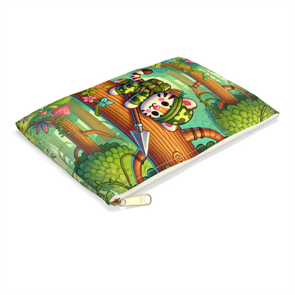 The Stealthy Stripes Flat Pouch – Jungle Camouflage & Adventurous Spirit