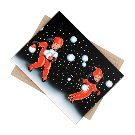A Festive Snowball Ceramic Tile