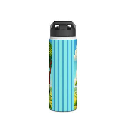 Giraffe Lookout Stainless Steel Water Bottle, Standard Lid