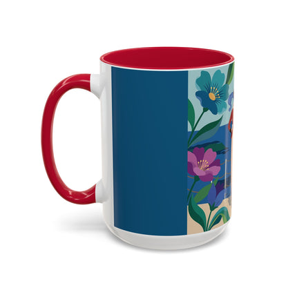 The Lady Of The Golden Horizon Colorful Mugs – Art Deco Coastal Elegance
