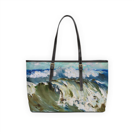The Wave by Karl Hagemeister PU Leather Shoulder Bag