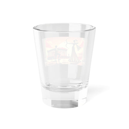 Art Deco Valentine's Romance Shot Glass, 1.5oz