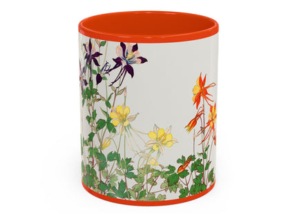 Aquilegia Flowers by Tanigami Kônan Colorful Mugs (11oz, 15oz)