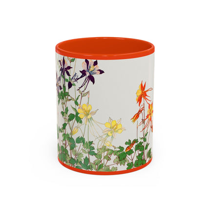 Aquilegia Flowers by Tanigami Kônan Colorful Mugs (11oz, 15oz)